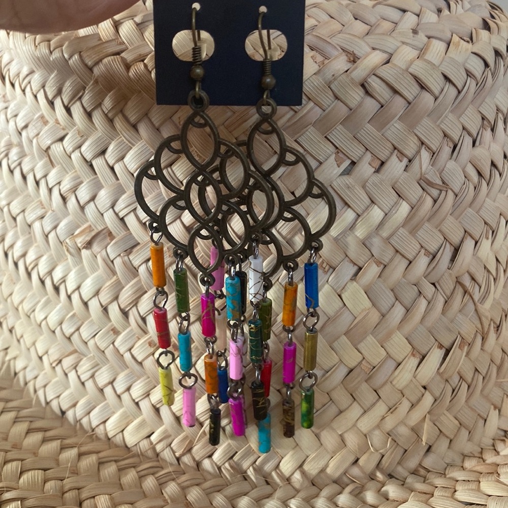 Earring 1 pair. Bohemian summer style. New tag.